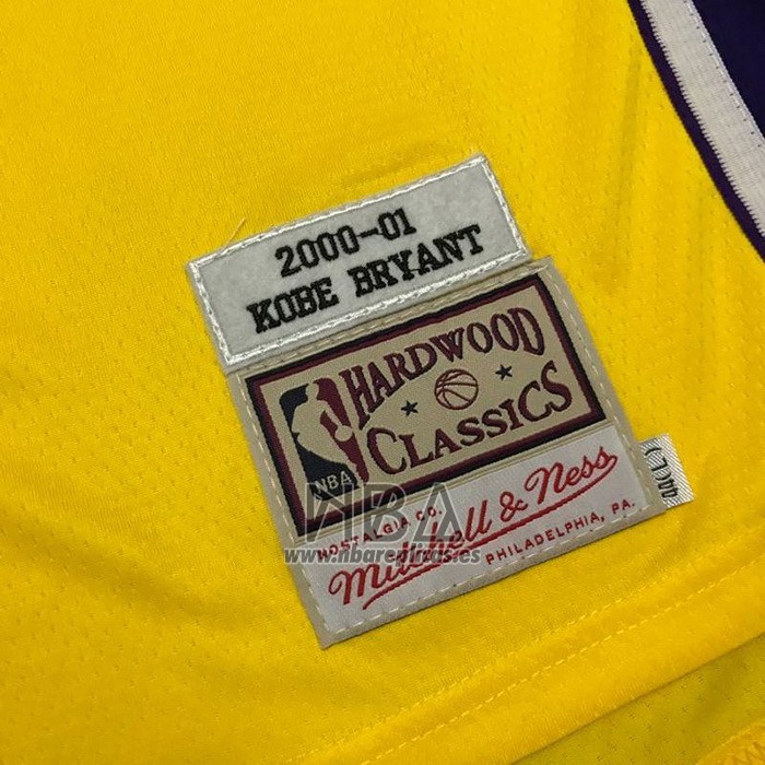 Camiseta Los Angeles Lakers Kobe Bryant NO 8 Icon 1999-00 Finals Bound Amarillo